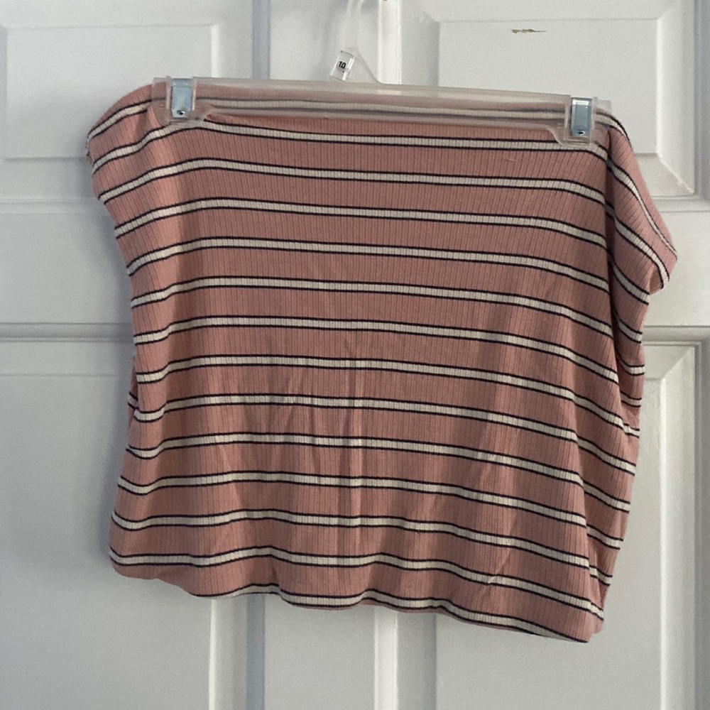 American Eagle Pink Striped Tube Top